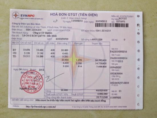 Vay tiêu dùng tín chấp bằng hóa đơn điện nước có được không?