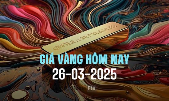 Bảng giá vàng hôm nay 26/3/2025 tại SJC, Mi Hồng, DOJI, PNJ, Phú Quý, BTMC 