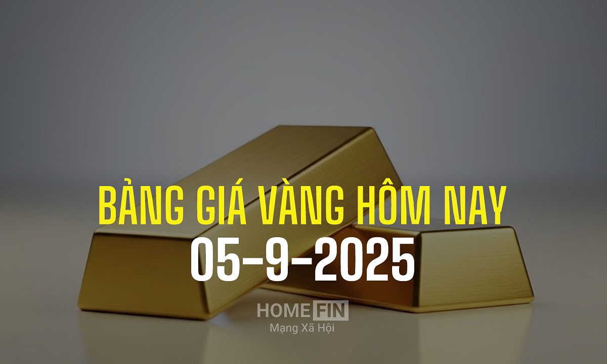 Bảng giá vàng SJC, Mi Hồng, DOJI, PNJ, Phú Quý, BTMC hôm nay 5/9/2025