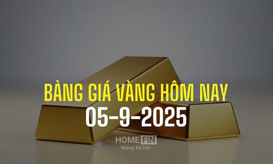 Bảng giá vàng SJC, Mi Hồng, DOJI, PNJ, Phú Quý, BTMC hôm nay 5/9/2025