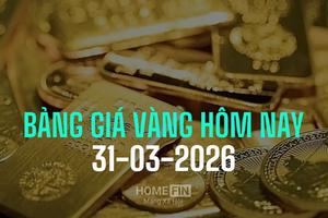 Bảng giá vàng 9999 24K 18K 14K 10K hôm nay 31/3/2026 tại SJC, Mi hồng, BTMC, DOJI, PNJ