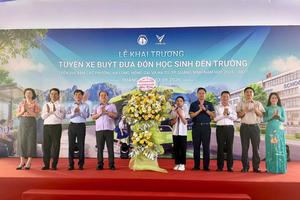 Quảng Ninh triển khai xe bus điện miễn phí đưa đón học sinh đến trường